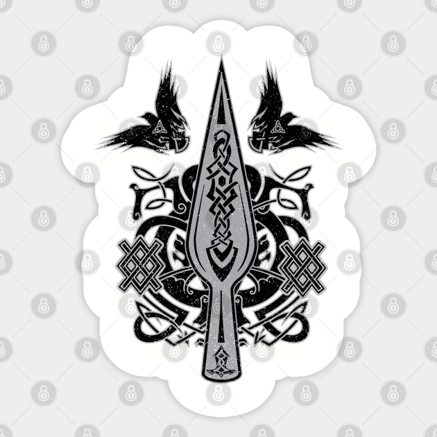 Gungnir - Spear of Odin Sticker by Nartissima